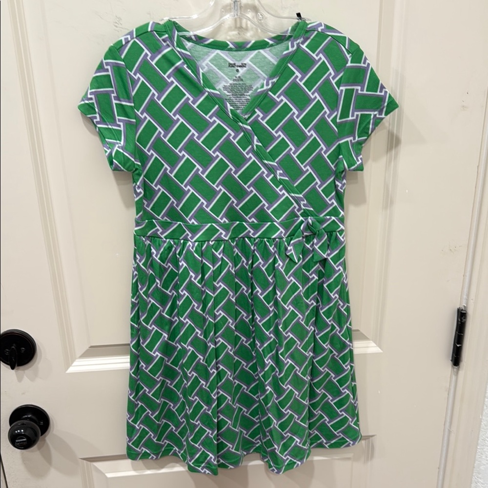 DVF Green Geometric Kids Dress